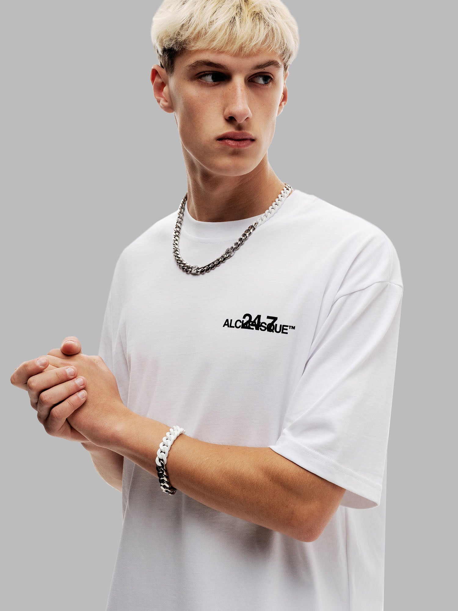123 On My Neck White Chain